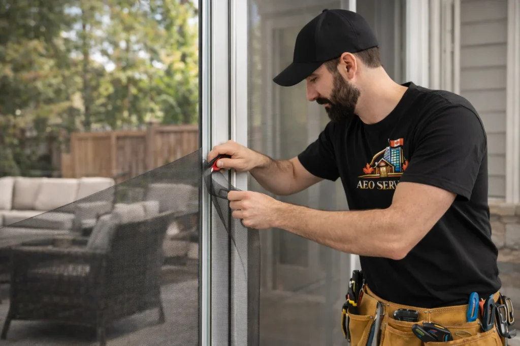 Screen Door Repair & Mesh Replacement